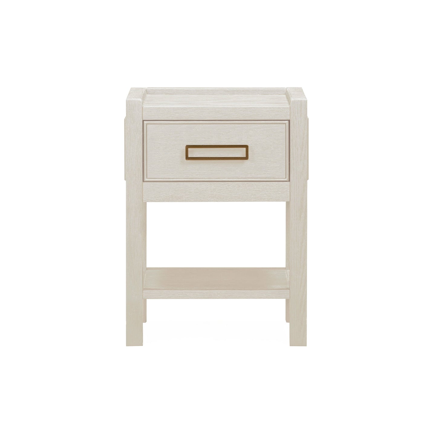 Nachttisch mit 1 Schublade, Eichenfurnier in Creme