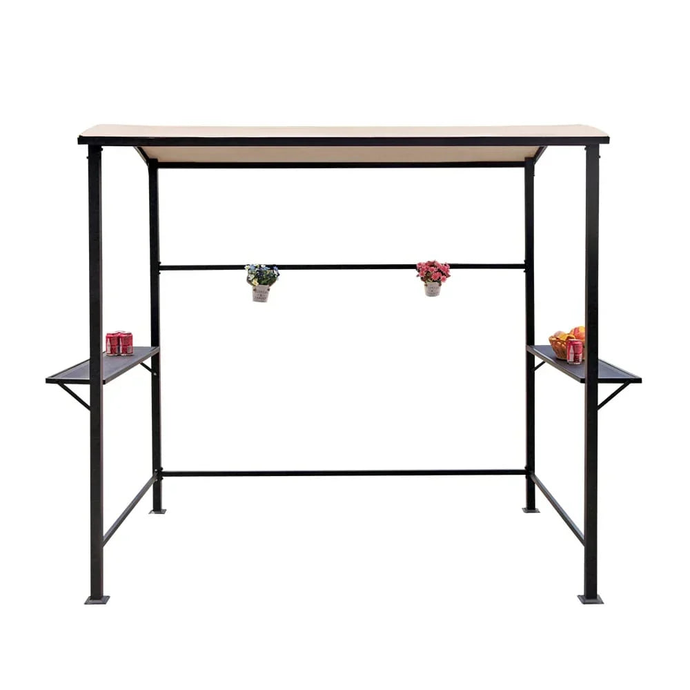 Outdoor-Grillpavillon mit Stahlrahmen, 1,5 m x 2,4 m
