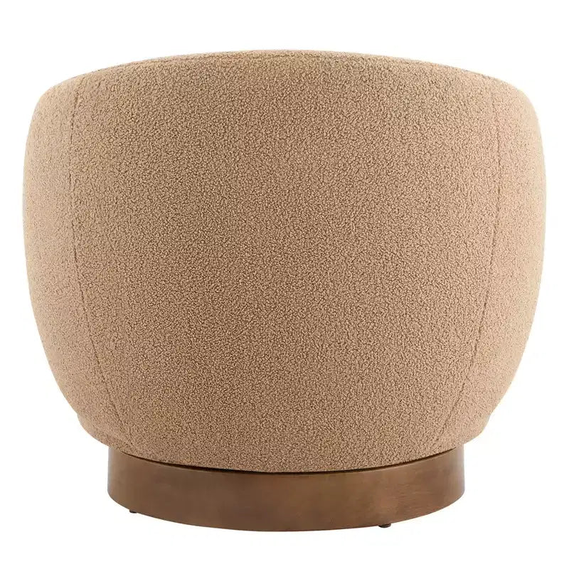 Spruce&Spring Gepolsterter Drehbarer Akzent-Sessel mit Holzfuß