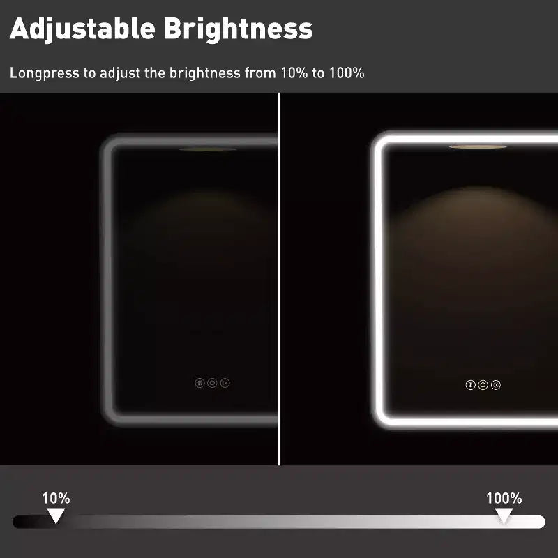 Schwarzer / Weißer / Goldener LED-Spiegelschrank, einzelne Tür, links- oder rechts angeschlagen, Einbau- oder Wandmontage