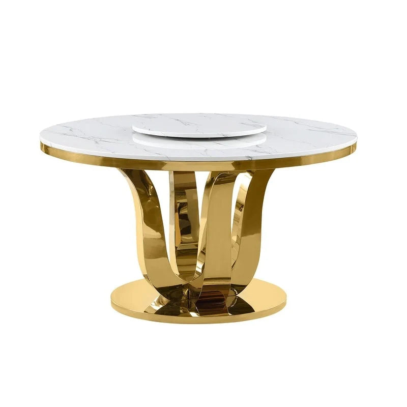 Beste Qualität Möbel D325-SC324-7 5-teiliges rundes Esszimmer-Set