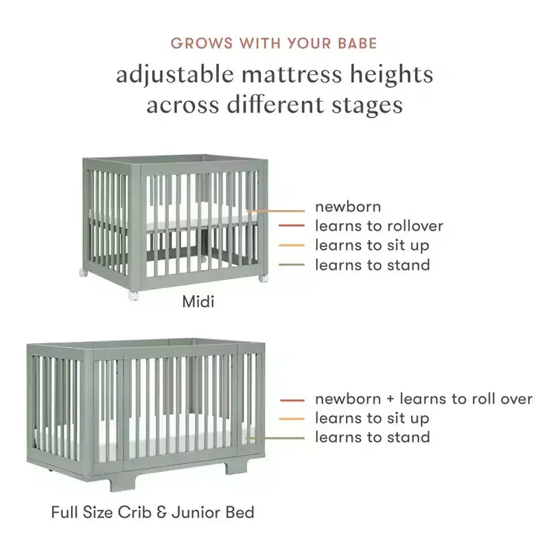 Babyletto Yuzu 8-in-1 umwandelbares Kinderbett mit All-Stages Umrüst-Kits