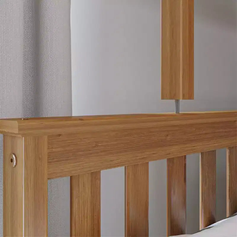 Max & Lily Massivholz Etagenbett, Twin über Full mit Ausziehbett und Leiter für Kinder