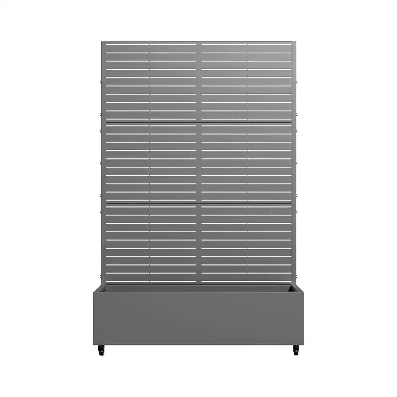 MAYEERTY Pflanzkasten mit Spalier Eisengrau Lamellen Klassischer Stil 183x89x41cm 3er-Set