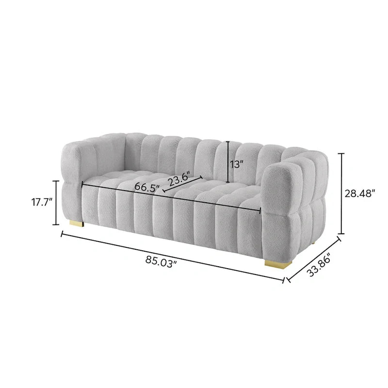 85 Moderne Waffelstoff-Couch, Freizeit-Komfortsofa