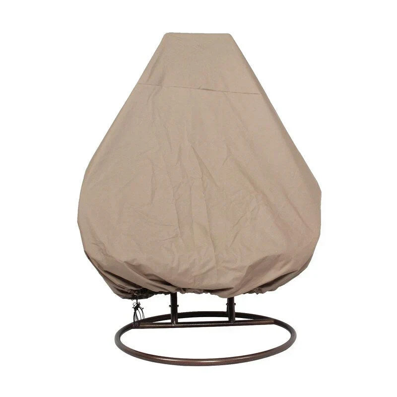 LeisureMod 2-Personen Hängesessel Ei mit Gestell - Outdoor/Indoor Rattan Korb Terrassen Schaukel Hängematte Liege mit Kissen