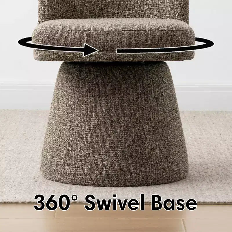 6er-Set moderne, armlose 360-Grad-Drehstühle mit Sockelgestell, elegante Akzentstühle für Küche, Esszimmer oder Büro – Panipeachy