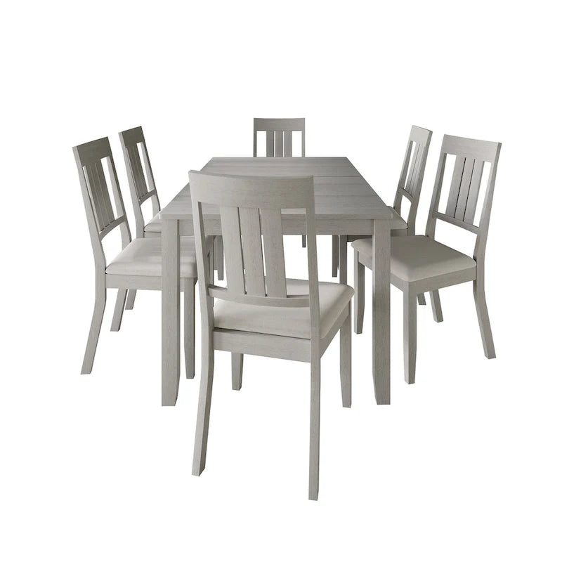 CraftPorch Classic 7-teiliges Esszimmerset aus Holz
