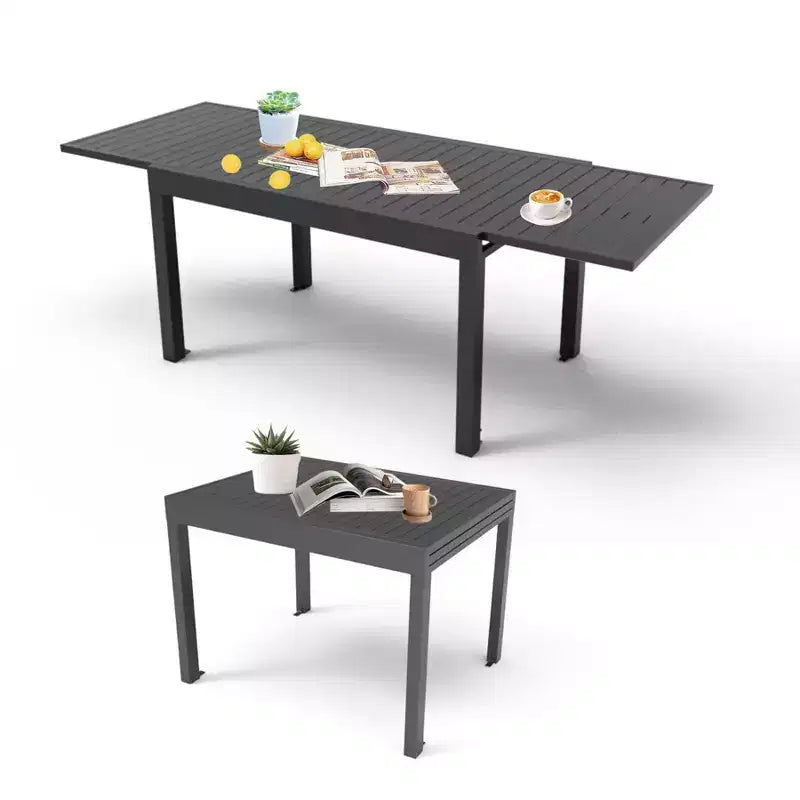 Okak Esstisch Aluminium ausziehbarer Terrassentisch Esstisch Küchentisch für das Esszimmer