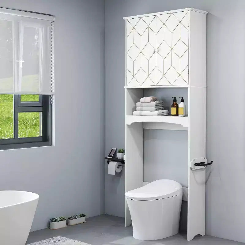 Badschrank über der Toilette Platzsparer fürs Badezimmer