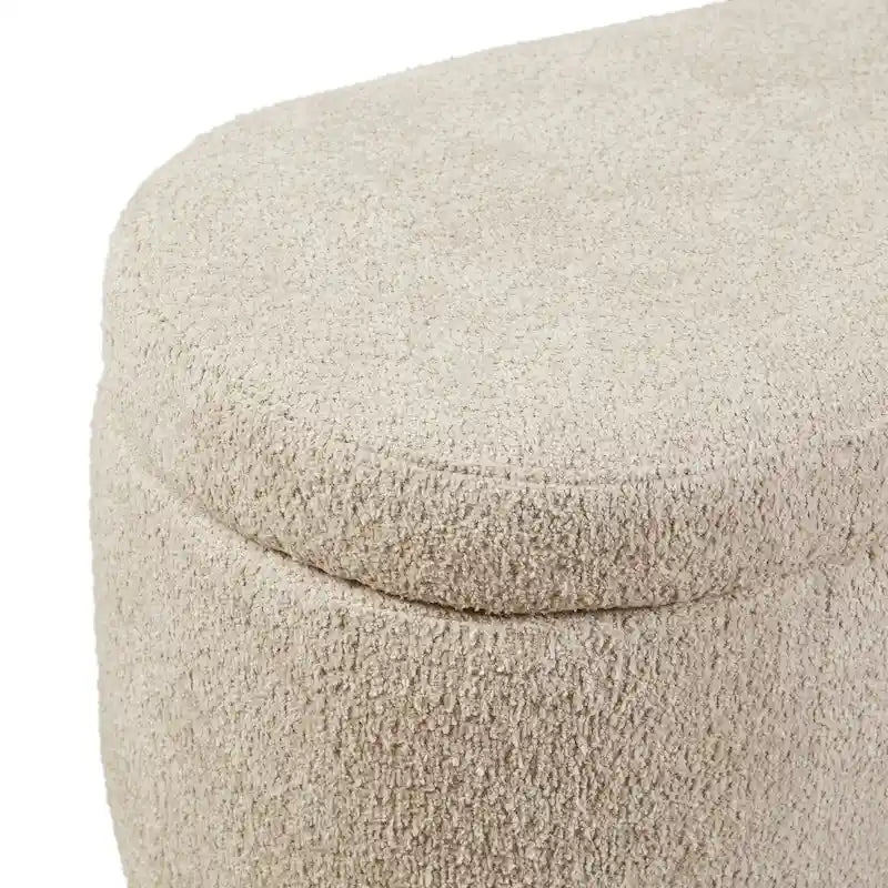 INK+IVY Bailey Taupe Bouclé Aufklappbare Aufbewahrungsbank