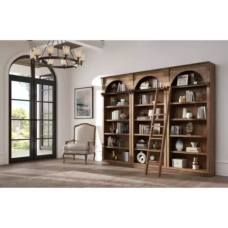 94 traditionelle hohe Bücherwand, Stratton Collection Braun - Martin Furniture