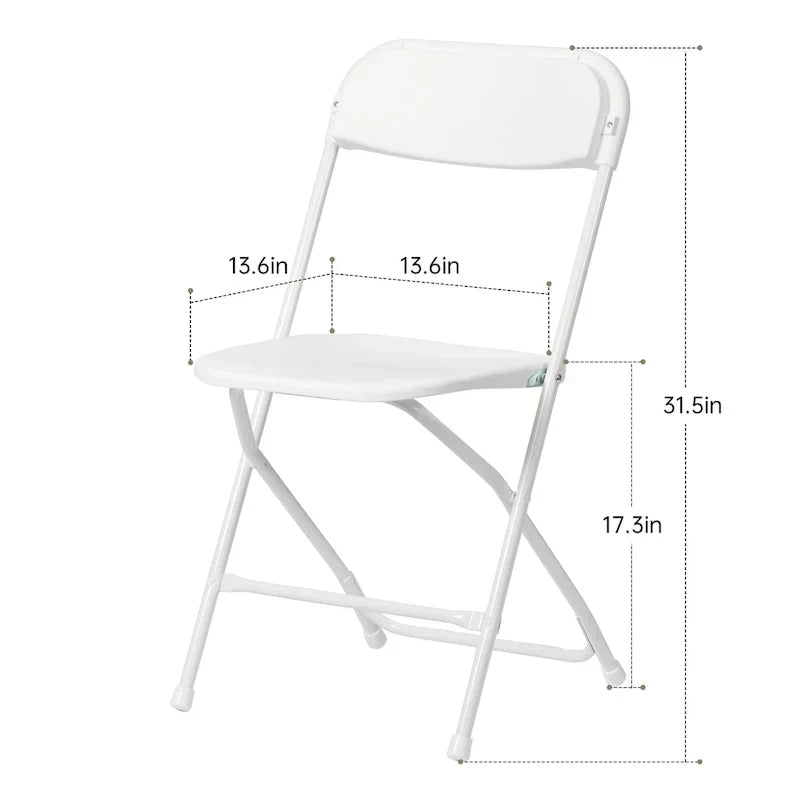 10er-Pack Klappstühle aus Kunststoff, 159 kg Tragkraft, für Veranstaltungen, Büro, Hochzeit, Party, Picknick, Küche, Esszimmer