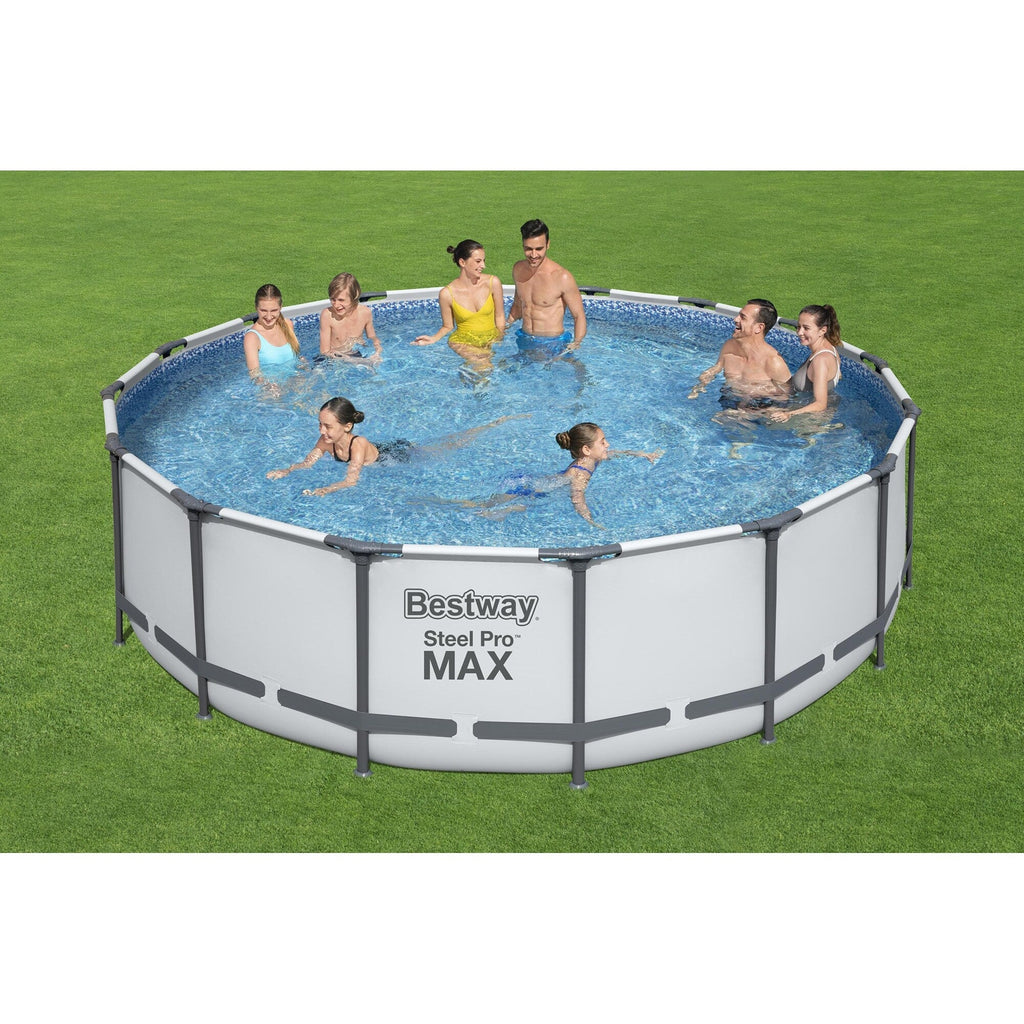 Bestway Steel Pro MAX Rundschwimmbecken Aufstellpool mit Pumpe & Abdeckung