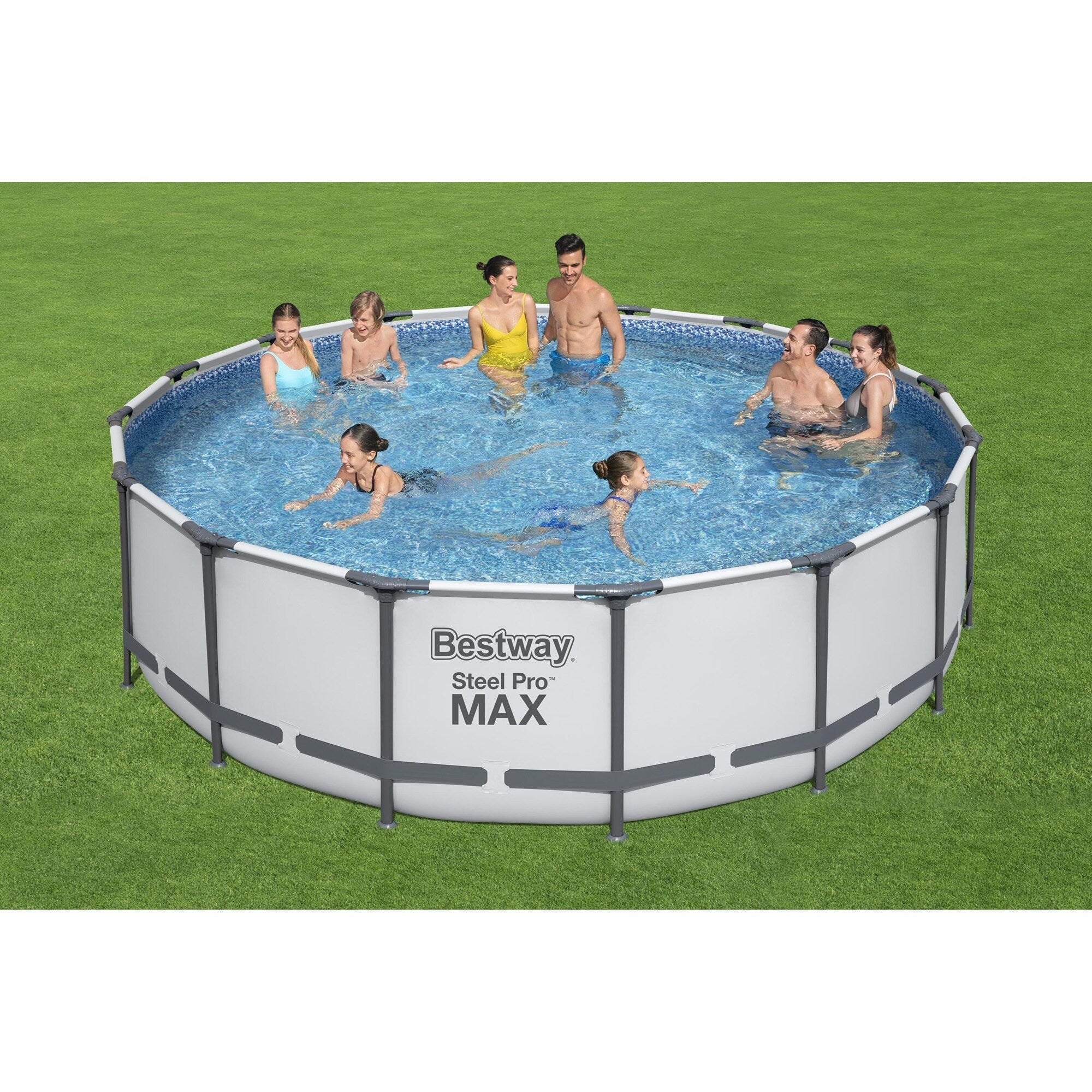 Bestway Steel Pro MAX Rundschwimmbecken Aufstellpool mit Pumpe & Abdeckung
