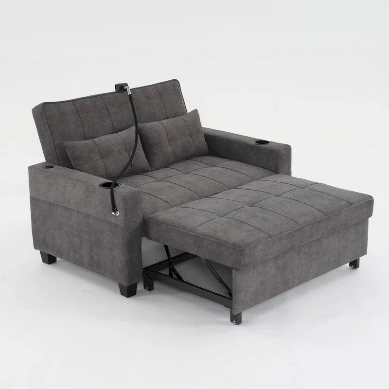 3-in-1 Schlafsofa ausziehbar mit USB-Anschlüssen