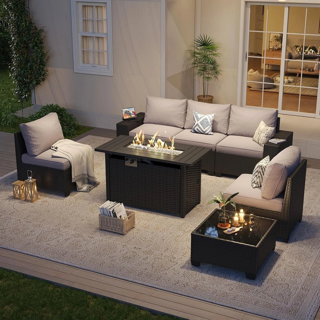 Gartenmöbel-Sets mit 4 Zoll dicken Kissen