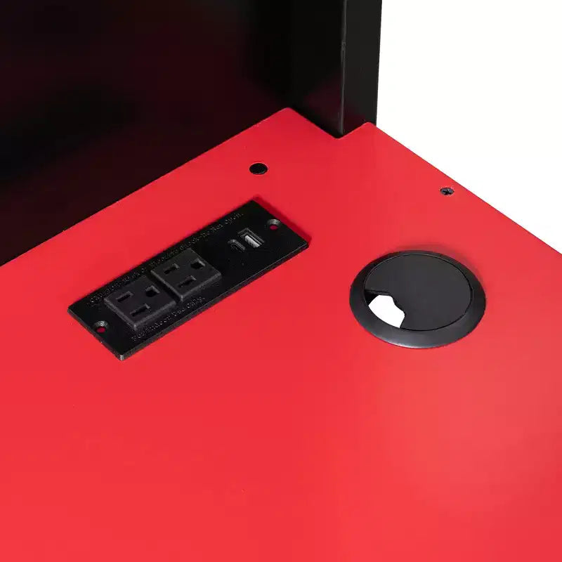Luxystar Gaming-Hochbett mit Schreibtisch, Ablageregalen und Beleuchtung