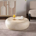 Runder MgO-Couchtisch mit Kunststeindesign für Wohnzimmer im Mid-Century-Stil