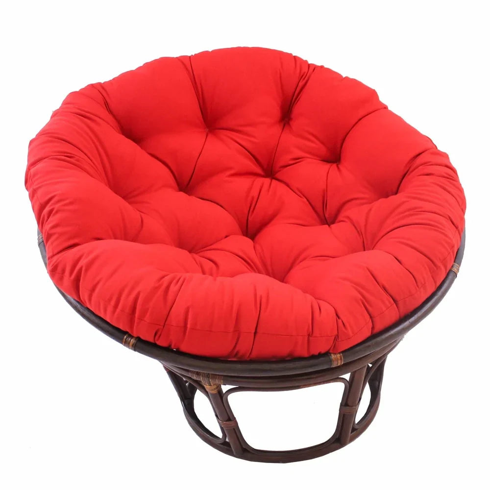 Bali 42-Zoll Rattan Papasan-Sessel mit Twill-Kissen