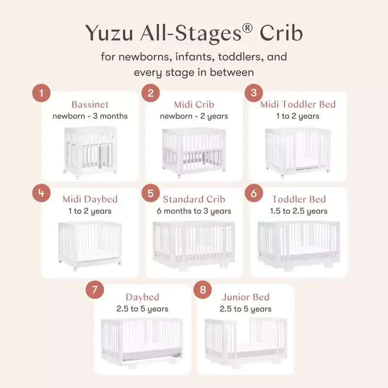 Babyletto Yuzu 8-in-1 umwandelbares Kinderbett mit All-Stages Umrüst-Kits