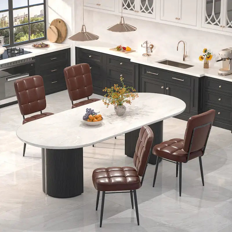 Moderne Esszimmerstühle 2er/4er/6er/8er Set, Polsterstühle mit dickem Kissen für Esszimmer
