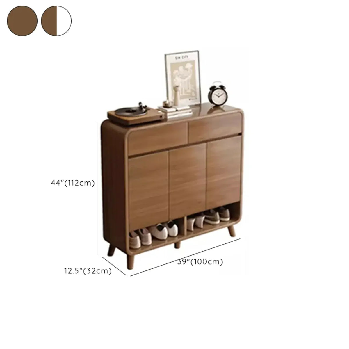 Moderner Holzflur mittlerer Schuhschrank