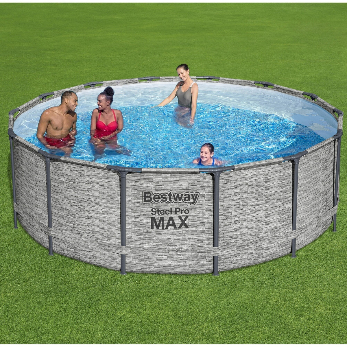 Bestway Steel Pro MAX Rundschwimmbecken Aufstellpool mit Pumpe & Abdeckung