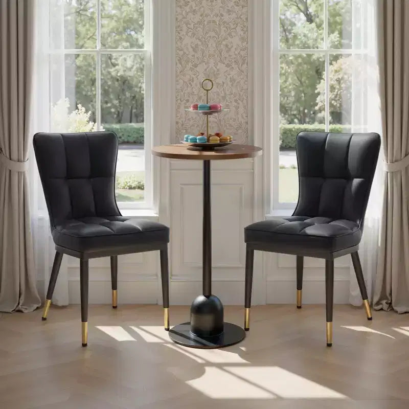 Bekrvio Esszimmerstühle 6er-Set, moderne gepolsterte Kunstledersitze mit hoher Rückenlehne, Metallbeine, armlose Küchenstühle für Wohn- und Esszimmer