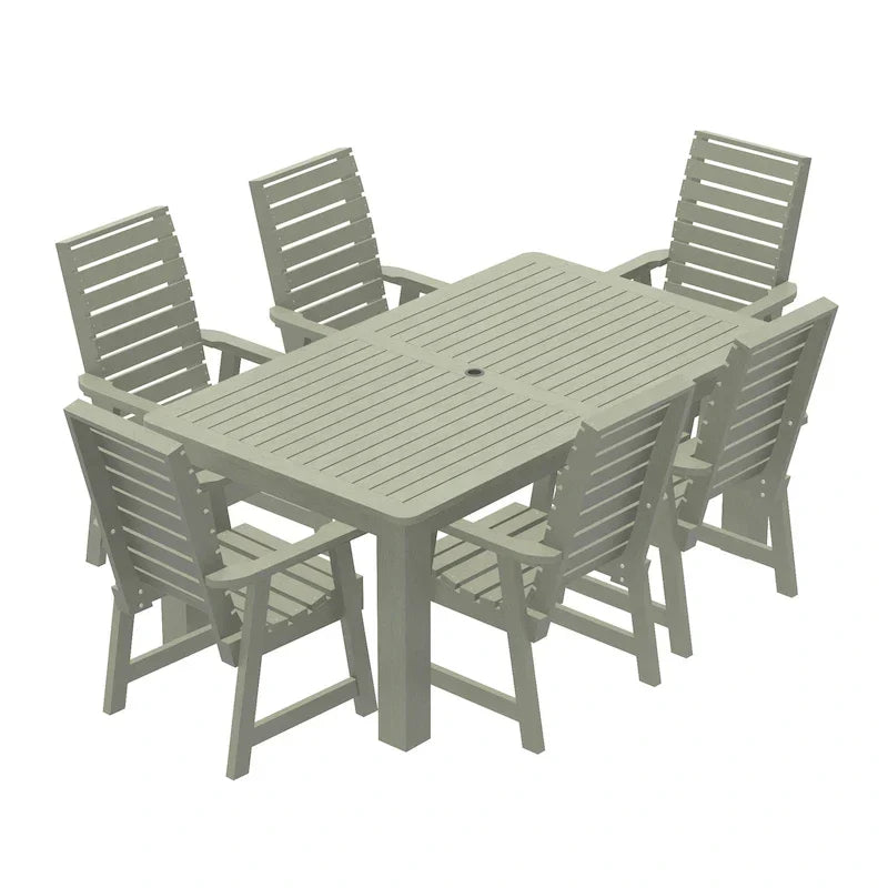 HIGHWOOD PROFESSIONAL 7-teiliges Outdoor-Esszimmer-Set 42x72