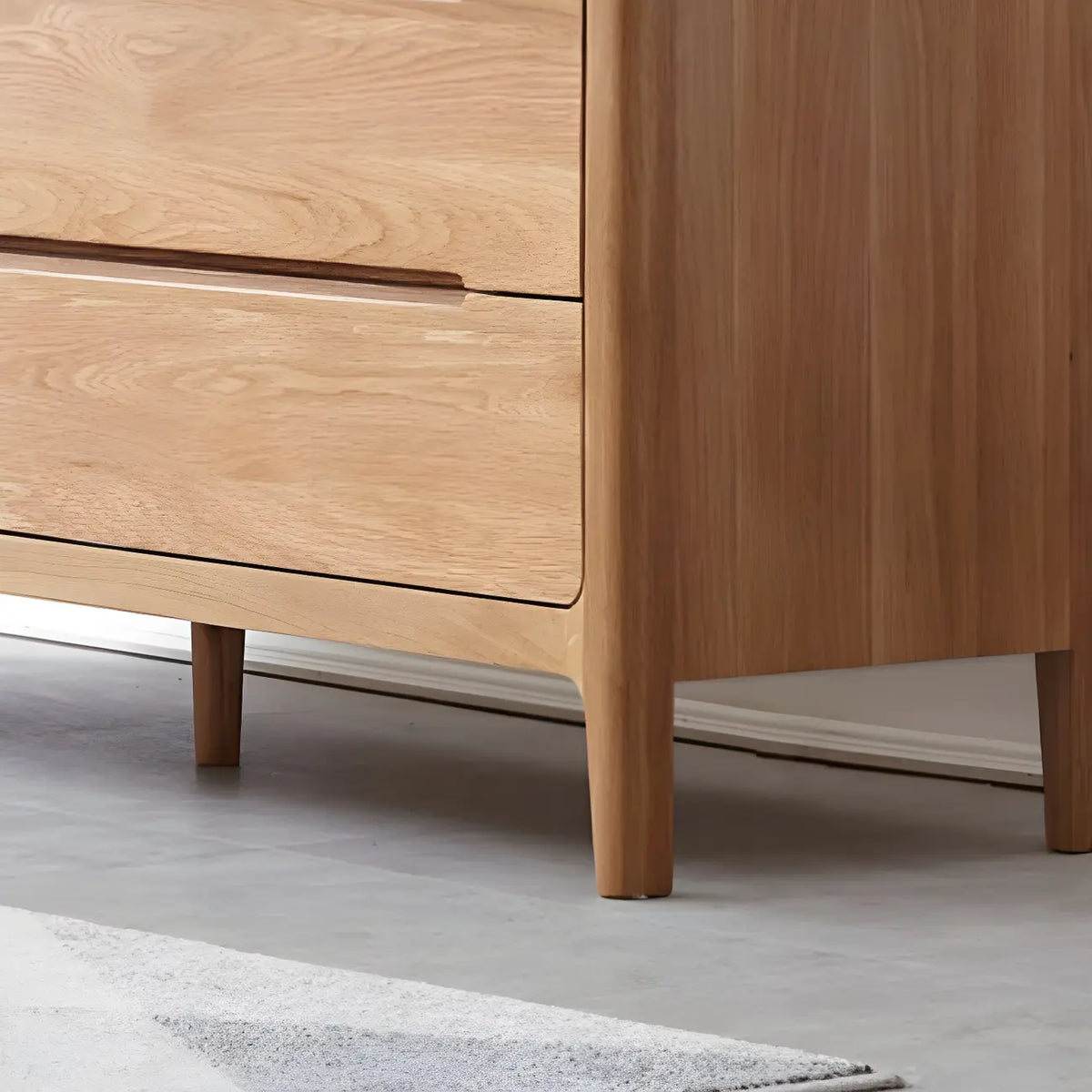 Traditionelle Doppelkommode aus natürlichem Eichenholz für das Schlafzimmer