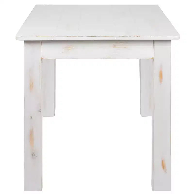 Flash Furniture 46 x 30 rechteckiger Esstisch aus massiver Kiefer im Landhausstil