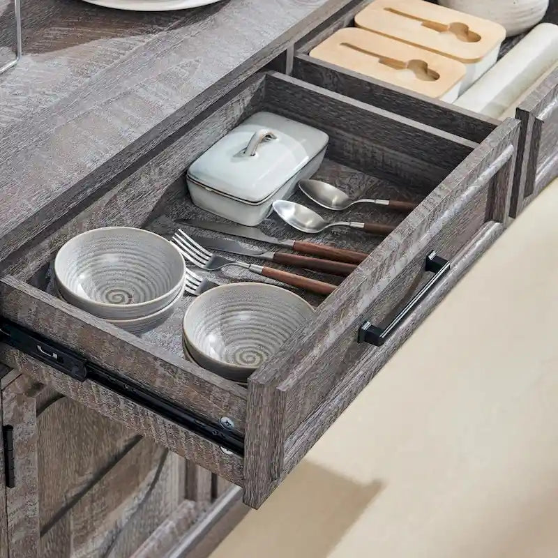 Buffetschrank Landhausstil, Kaffeebar Weinbar für Esszimmer - N/A