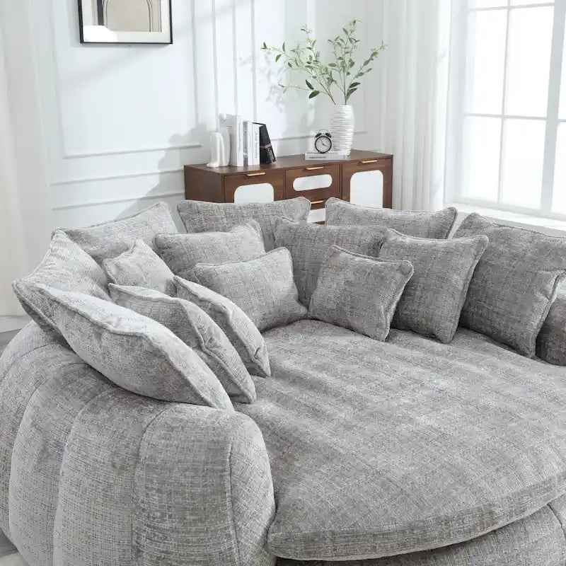 Bequemes Doppelschlafsofa, extra großes Schlafsofa mit Armlehnen