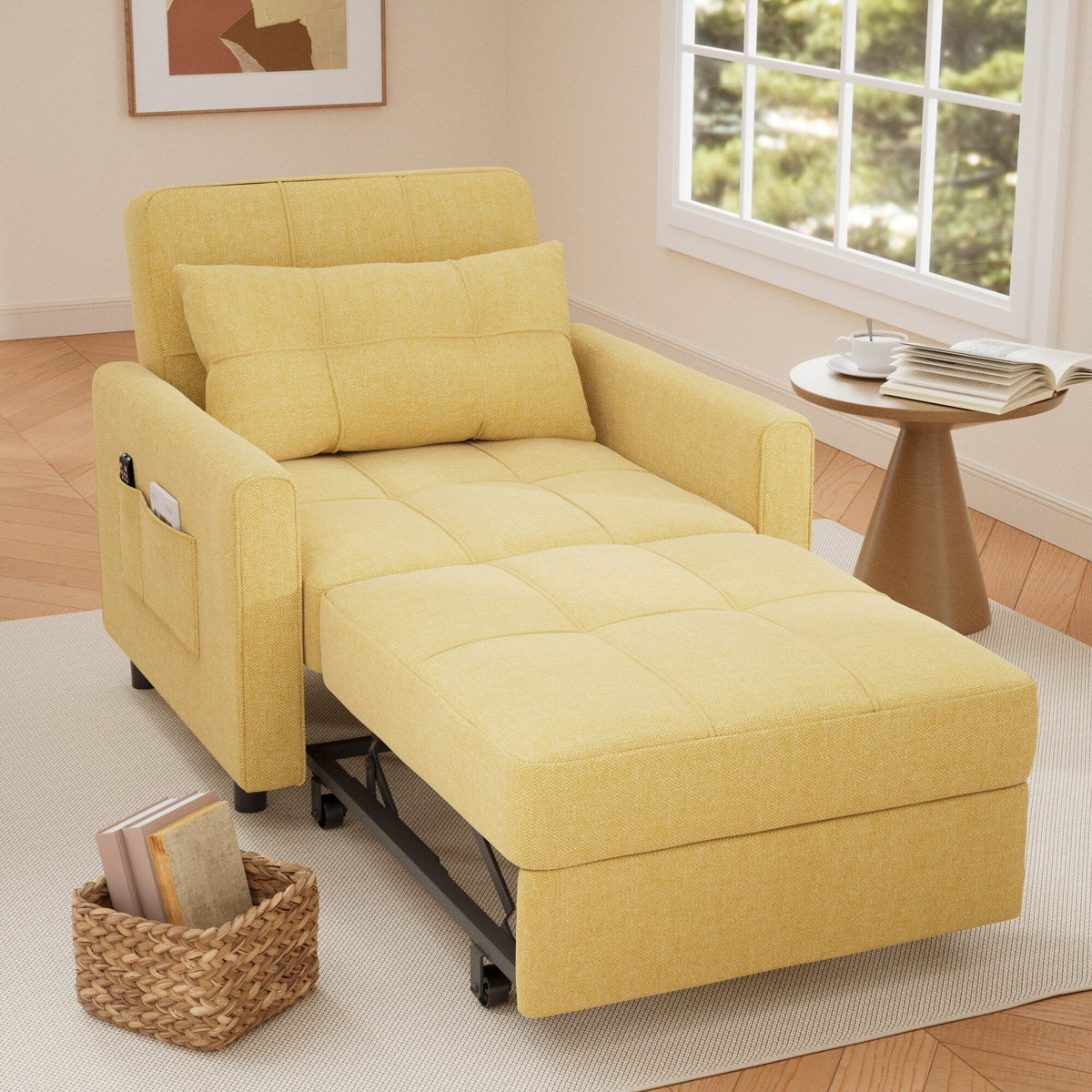 3-in-1 verstellbares Schlafsofa, ausziehbares Sesselsofa, umwandelbares Klappbett für das Wohnzimmer