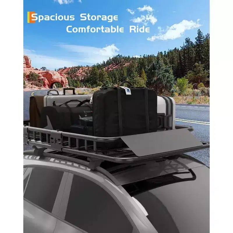 Global Heavy Duty Dachgepäckträger-Korb Stahlkonstruktion, 90 kg Tragkraft, großer Gepäckträger für SUVs, Autos, LKWs