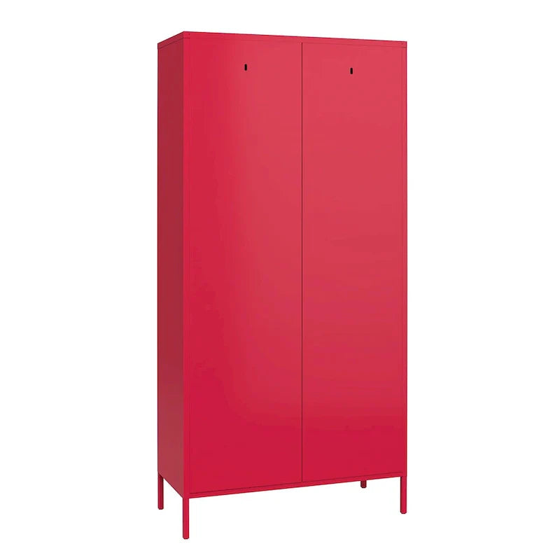 Orange / Pink 2-türiger hoher Metallschließfachschrank, 1-Personen