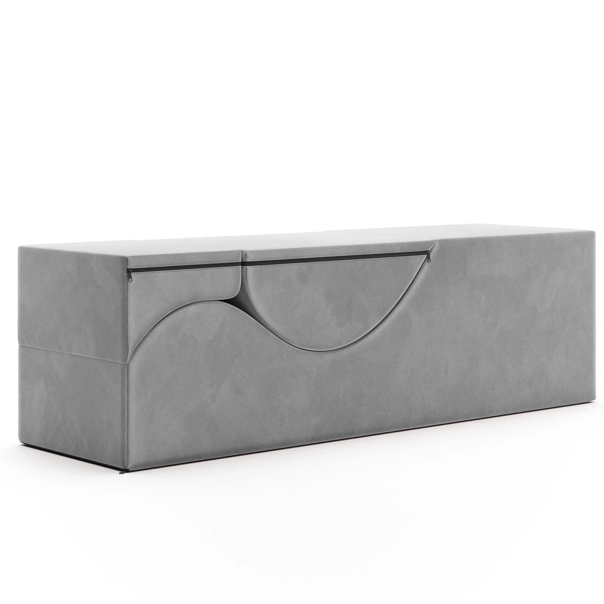 Avana Kami umwandelbare Chaise / Yoga & Massage – 2-in-1-Ottomane mit verdeckter ausklappbarer Yoga-Liege, Microvelvet – N/A