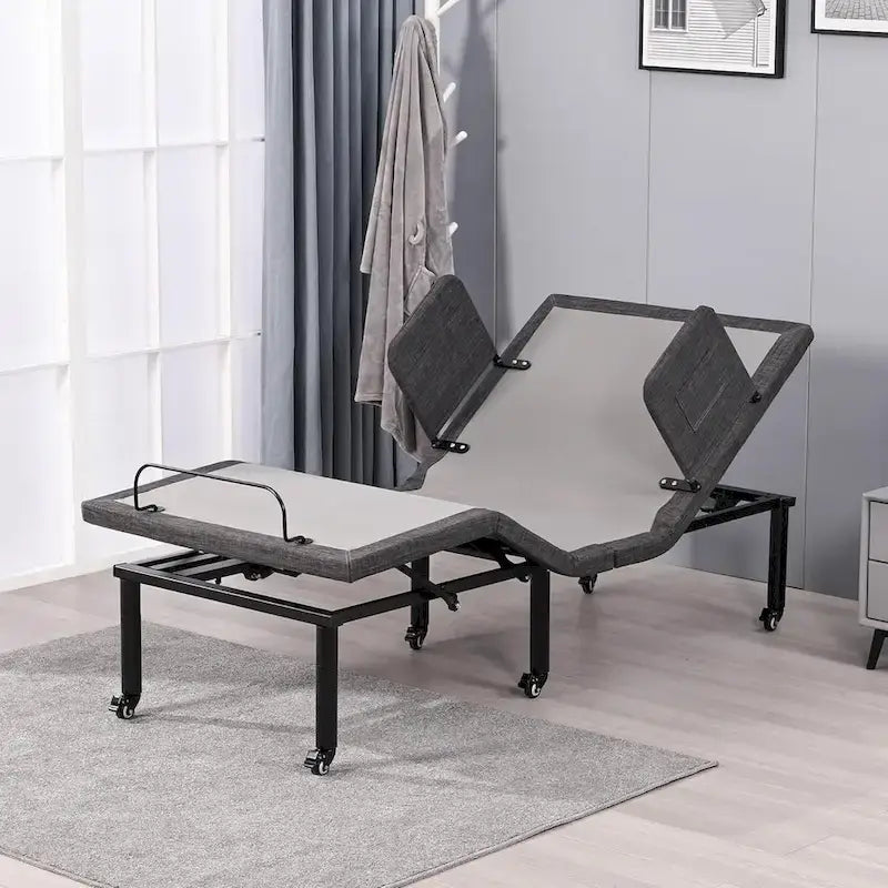 Verstellbares Bett mit kabelloser Fernbedienung, Krankenhausbettgestell mit/ohne Matratze