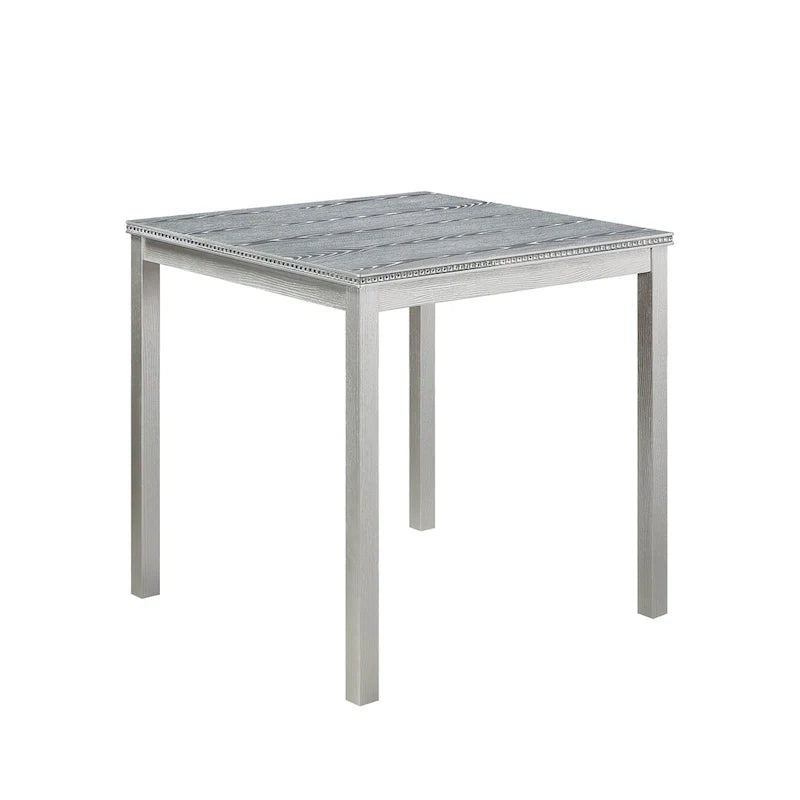 Modernes 5-teiliges Esszimmer-Set mit quadratischem Tresenhochtisch und 4 gepolsterten Stühlen
