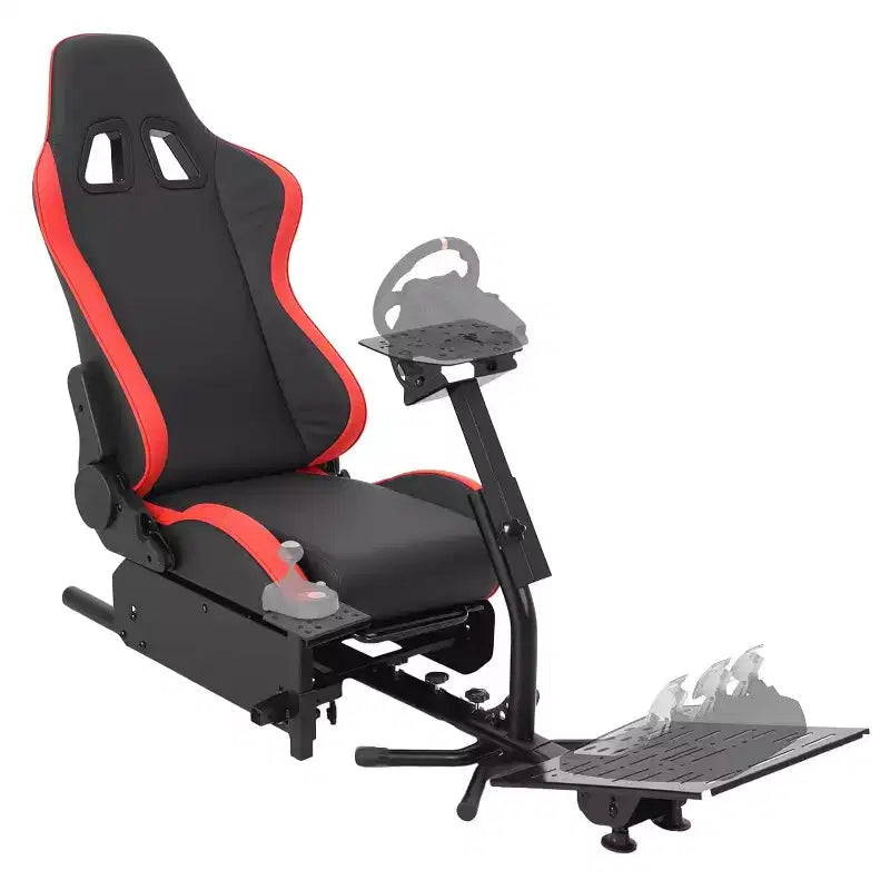 Faltbares Rennsimulator-Cockpit, Verstellbarer Lenkradständer für G29/G920/G923, passend für Thrustmaster, Fanatec, Hori, Mad Catz, Pedalwinkel verstellbar
