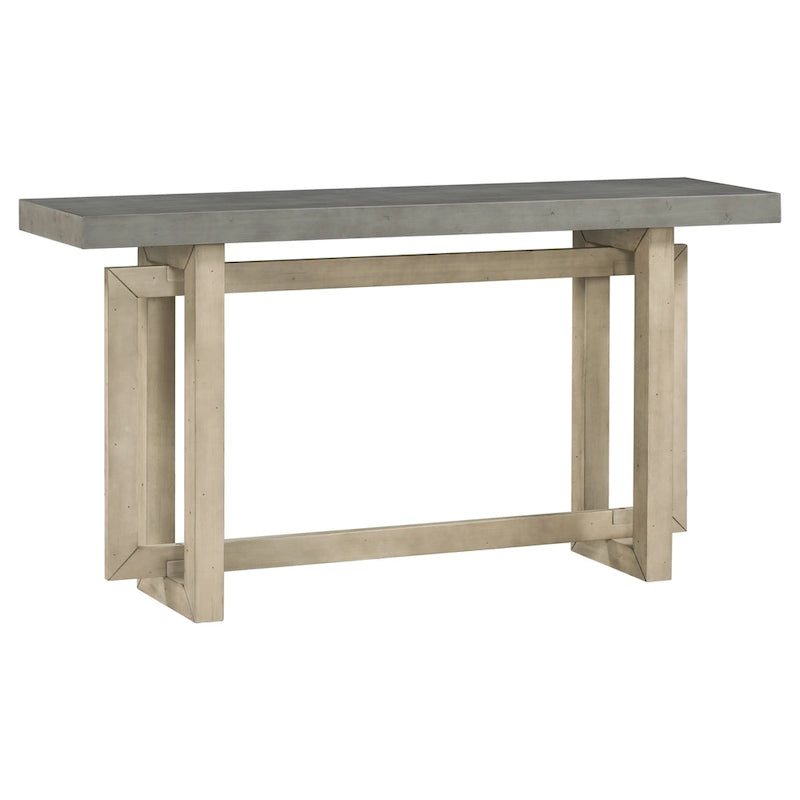 Minimalistische extralange Konsolentisch mit Holzplatte