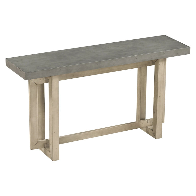 Minimalistische extralange Konsolentisch mit Holzplatte