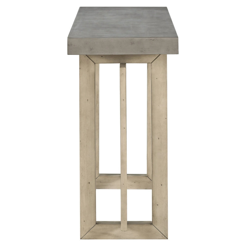 Minimalistische extralange Konsolentisch mit Holzplatte
