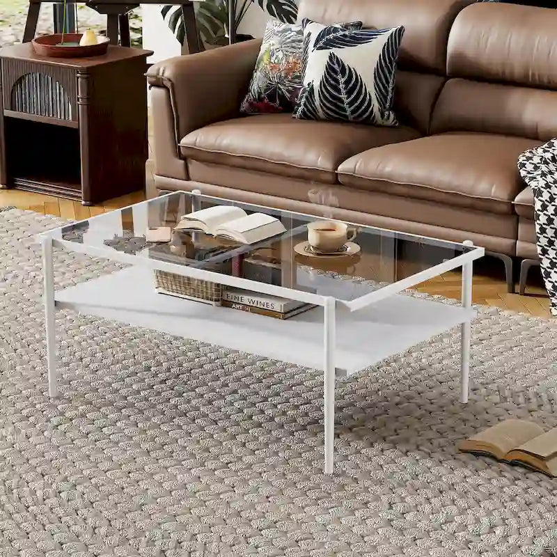 Couchtisch und Beistelltische, 3er-Set, Tisch aus gehärtetem Glas mit MDF-Schicht, moderne Tische für das Wohnzimmer, graues Glas