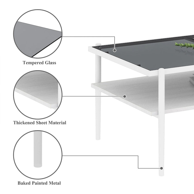 Couchtisch und Beistelltische, 3er-Set, Tisch aus gehärtetem Glas mit MDF-Schicht, moderne Tische für das Wohnzimmer, graues Glas