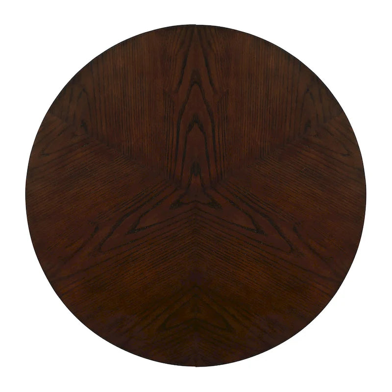 32 Zoll runder Couchtisch aus Holz für Wohnzimmer, Mid-Century Bauernhaus runder Holztisch für Apartment, einfache Montage