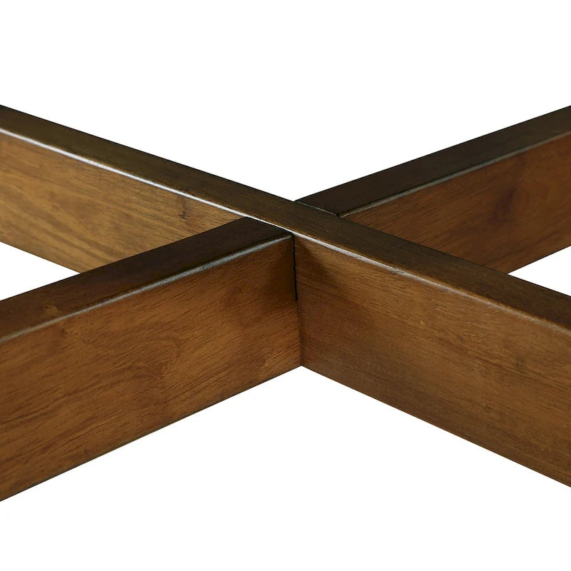 32 Zoll runder Couchtisch aus Holz für Wohnzimmer, Mid-Century Bauernhaus runder Holztisch für Apartment, einfache Montage