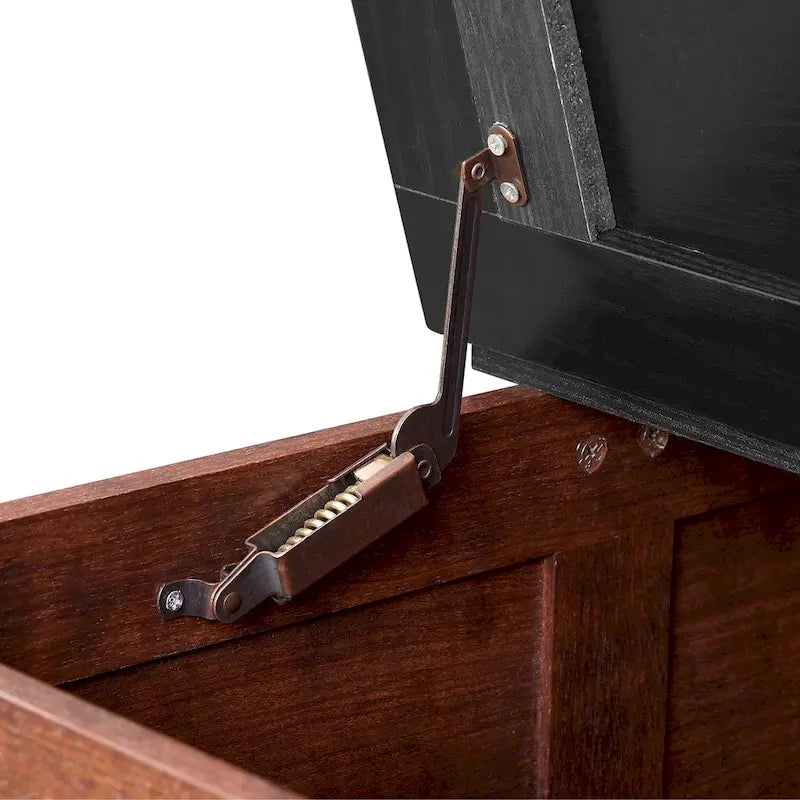 Couchtisch, quadratischer Holztisch mit verstecktem Stauraum, Scheunen-Design, rustikaler Beistelltisch mit aufklappbarer Platte