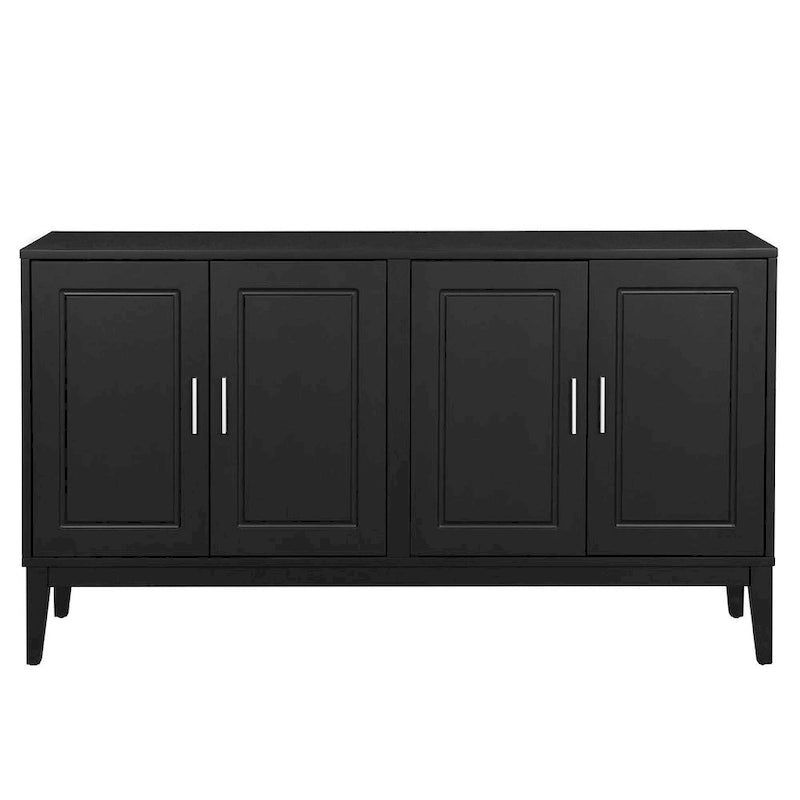 4-türiges Sideboard mit Ablagefach für Wohnzimmer, zwei große Schränke mit verstellbaren Einlegeböden